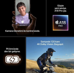 APPLE iPhone 16 Pro Max 512GB Beyaz Titanium Cep Telefonu MYX13TU/A (Apple TÜRKİYE Garantili)