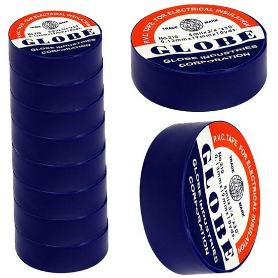 20038 GLOBE 20038 0.13mm x 19mm Lacivert İzole Bant 10'lu Paket Fiyatı