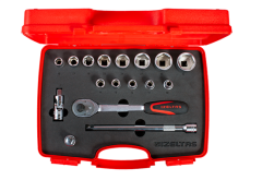 İZELTAŞ 1113 1/2” Altı Köşe Lokma Anahtar Takımı 17 Parça (U Kolsuz)
