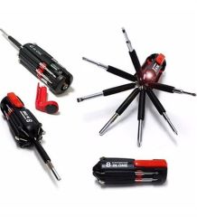 Multi-Screwdriver Torch ET-802 8 in 1 Led Işıklı Pratik Tornavida Seti
