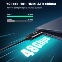 UGREEN 80406 HD141 8K 60Hz 4K 120Hz 2K 165Hz HDMI 2.1 Fiber Optik Görüntü Aktarma Kablosu 10metre