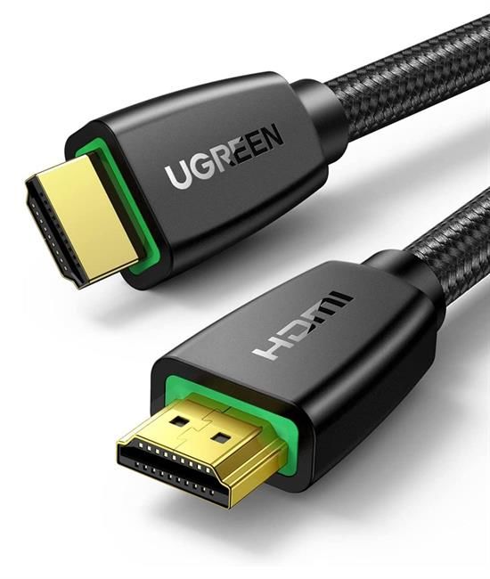 UGREEN 40412 HDMI Kablo 4K 18GB/s HDMI 2.0 Örgülü Görüntü ve Ses Aktarma Kablosu Siyah 5metre
