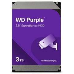 WESTERN DİGİTAL Purple 3TB 5400rpm 64MB Sata3 3.5'' 7x24 Güvenlik Harddisk (WD30PURX)