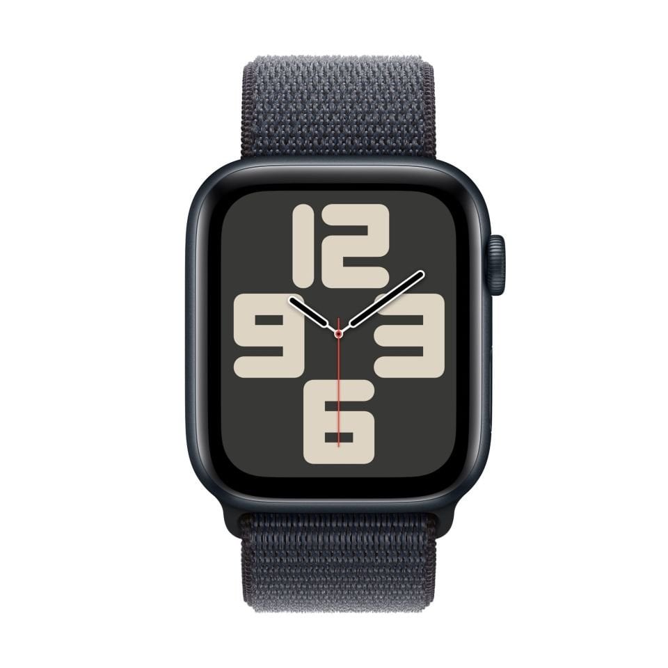 Apple Watch SE GPS 44 MM Aluminyum Kasa Geceyarısı Spor Kordon