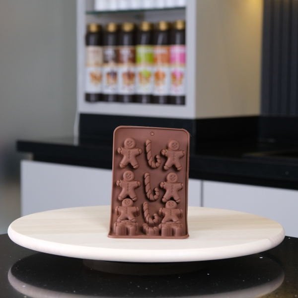 12'Li Kurabiye Desenli Silikon Çikolata Kalıbı