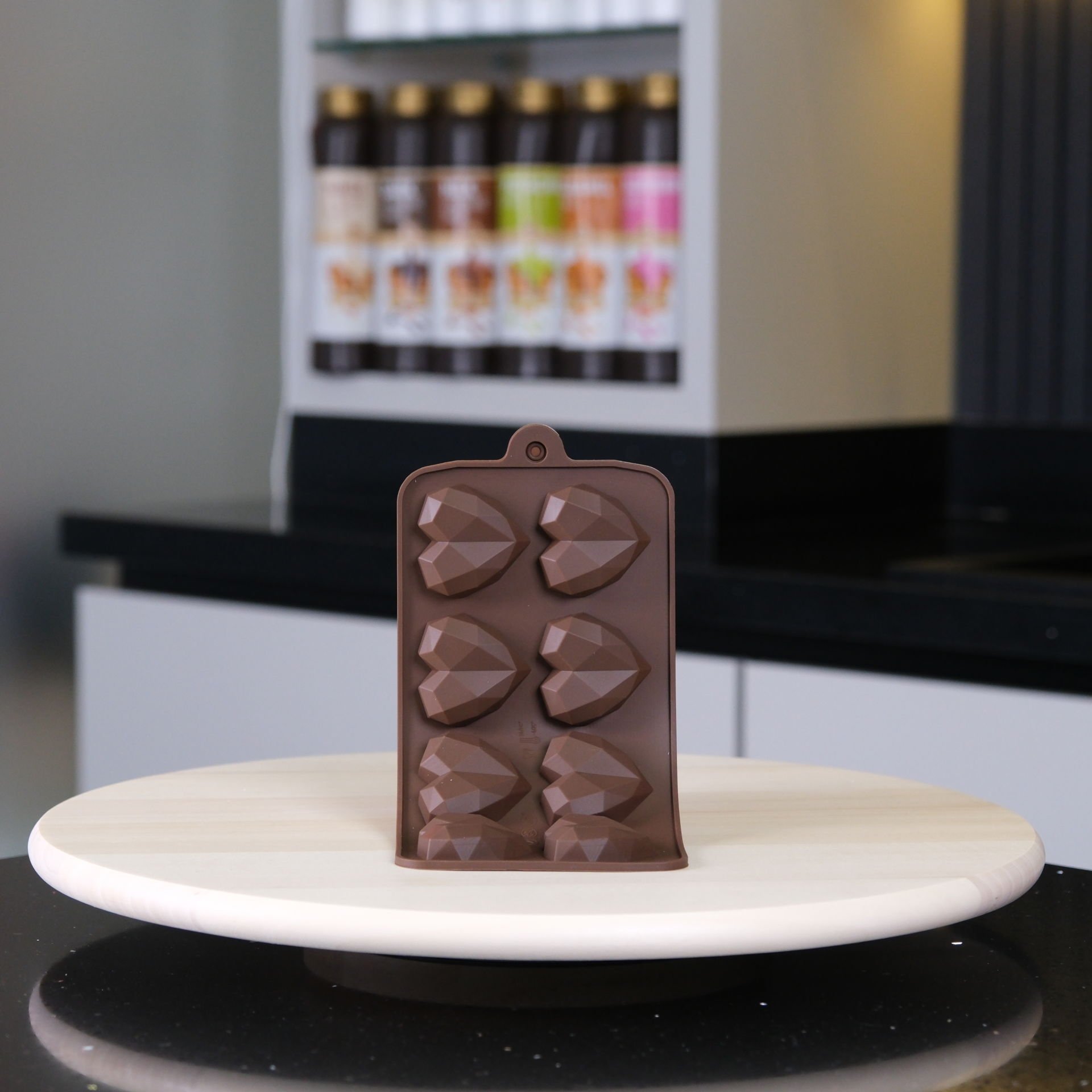 8'Li Kalp Desenli Silikon Çikolata Kalıbı