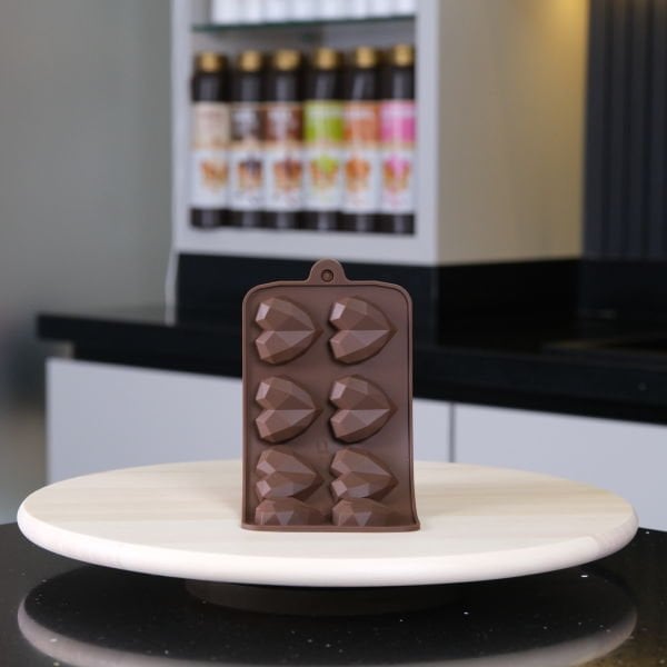 8'Li Kalp Desenli Silikon Çikolata Kalıbı
