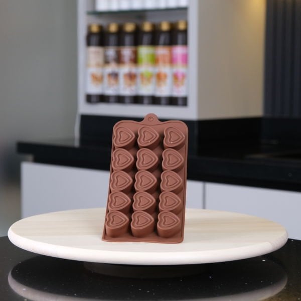 15'Li 3 Kalp Desenli Silikon Çikolata Kalıbı