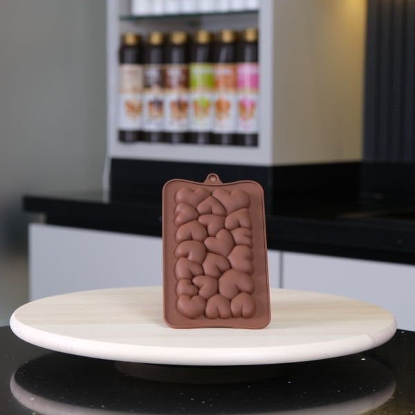 Bütün Kalp Desenli Silikon Çikolata Kalıbı