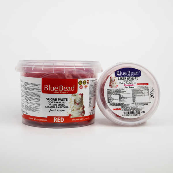 Blue Bead Kırmızı Şeker Hamuru 200 gr