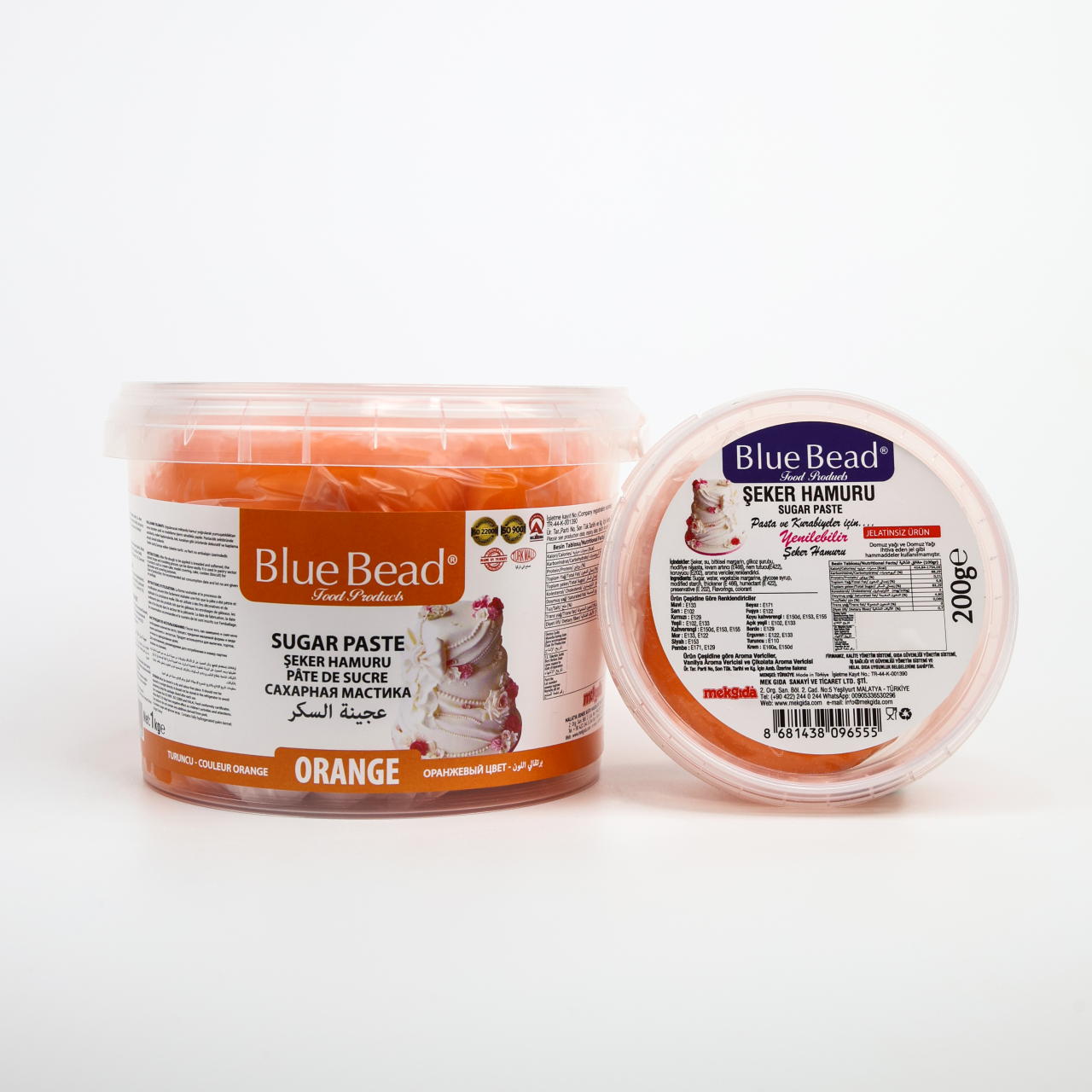 Blue Bead Turuncu Şeker Hamuru  200 gr