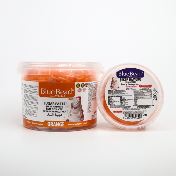 Blue Bead Turuncu Şeker Hamuru  200 gr