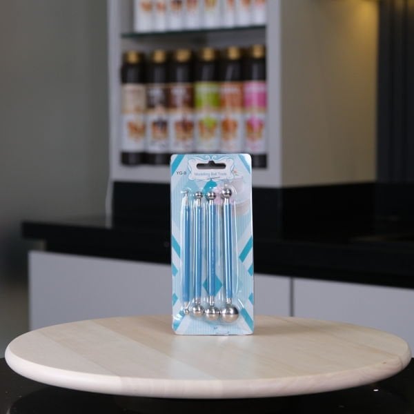 Metal Top Başlı Marzipan Set 4'Lü