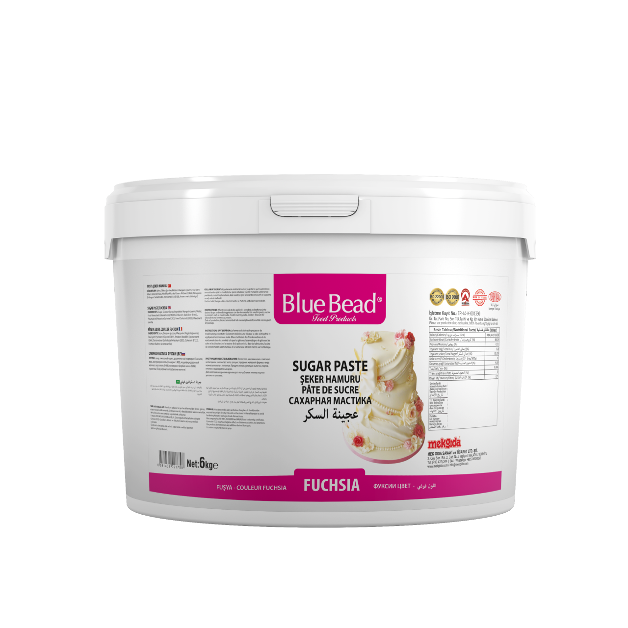 BlueBead Şeker Hamuru Fuşya 6 KG