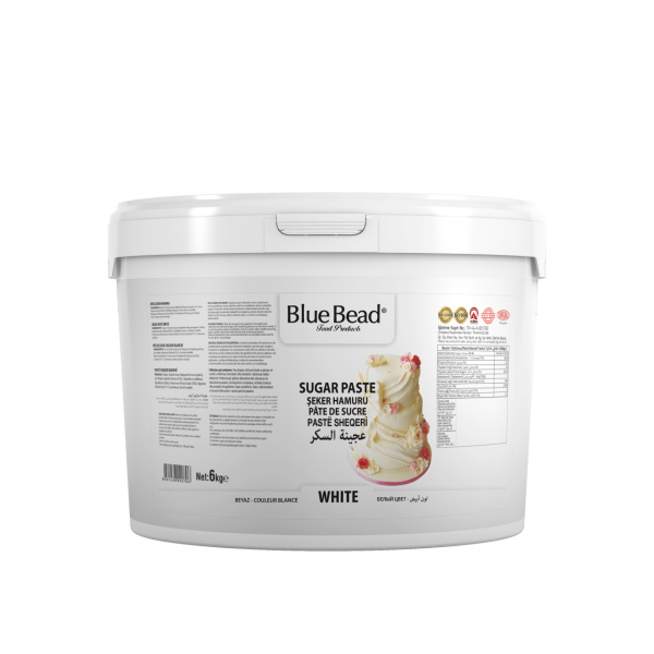 Blue Bead Şeker Hamuru Beyaz 6 KG