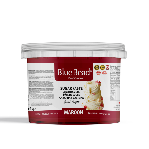 Blue Bead Şeker Hamuru Bordo 1 KG