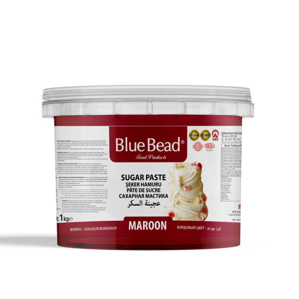 Blue Bead Bordo Şeker Hamuru 1 KG