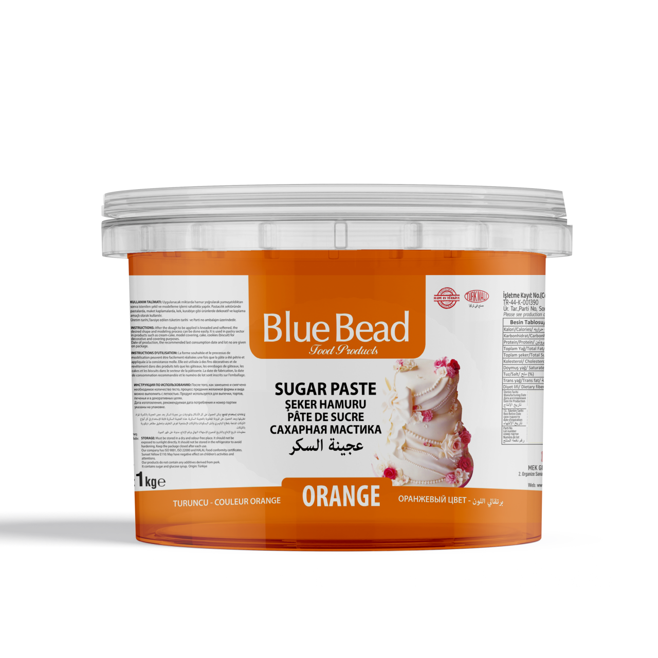 Blue Bead Turuncu  Şeker Hamuru 1 KG