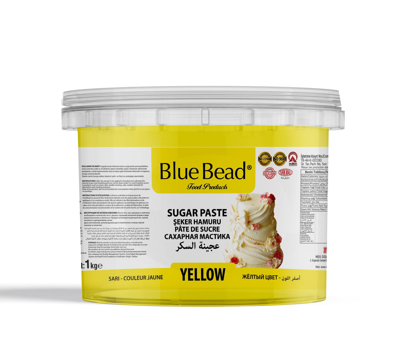 Blue Bead Sarı Şeker Hamuru  1KG