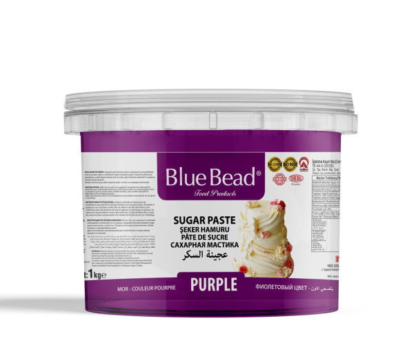 Blue Bead Şeker Hamuru Mor 1 KG