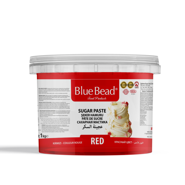 Blue Bead Şeker Hamuru Kırmızı 1 KG