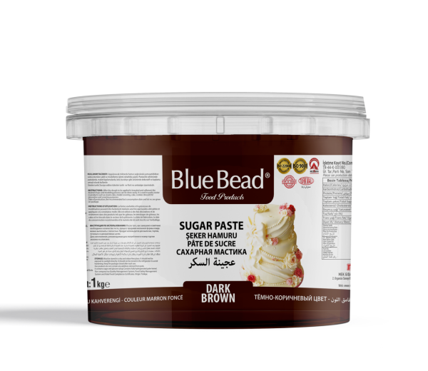 Blue Bead Koyu Kahverengi Şeker Hamuru 1 KG