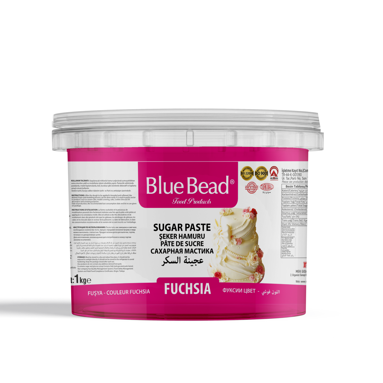 Blue Bead Şeker Hamuru Fuşya 1 KG