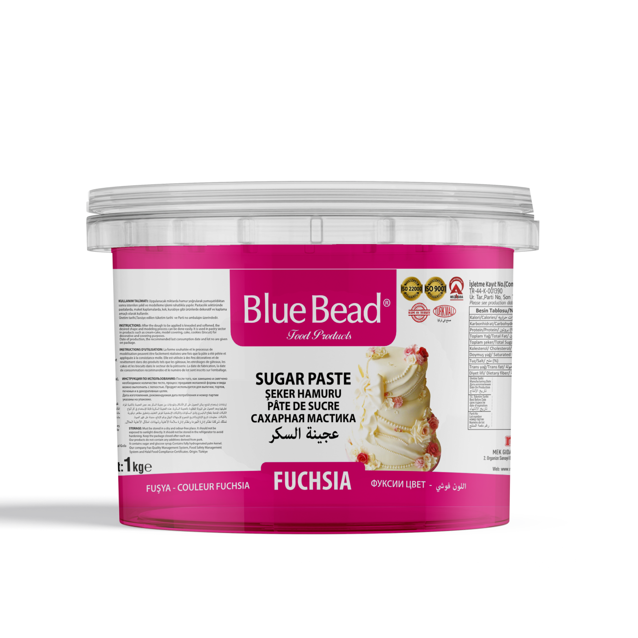 Blue Bead Fuşya Şeker Hamuru 1 KG