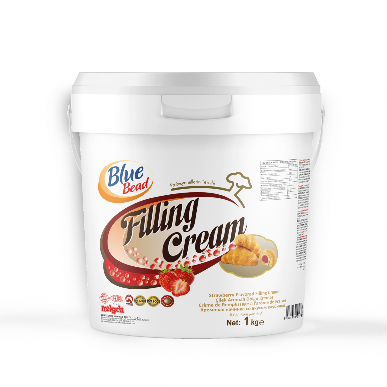 Blue Bead Çilekli Dolgu Kreması 1 KG