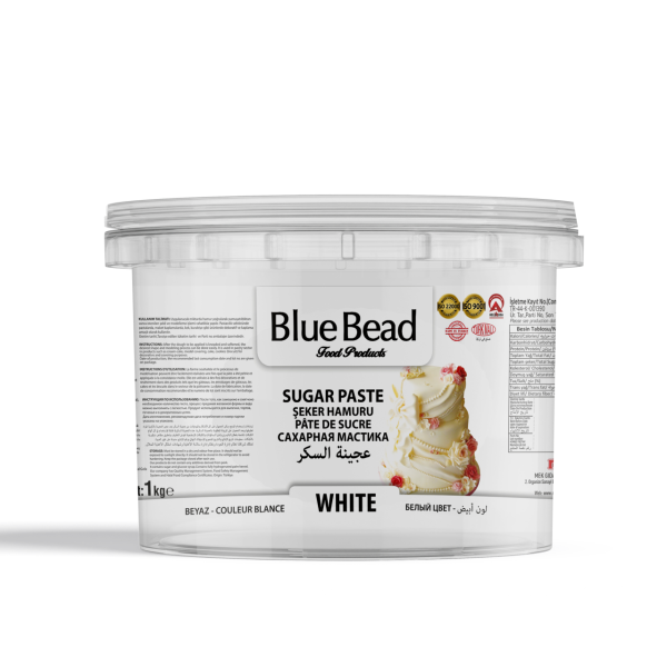 Blue Bead Şeker Hamuru Beyaz 1 KG