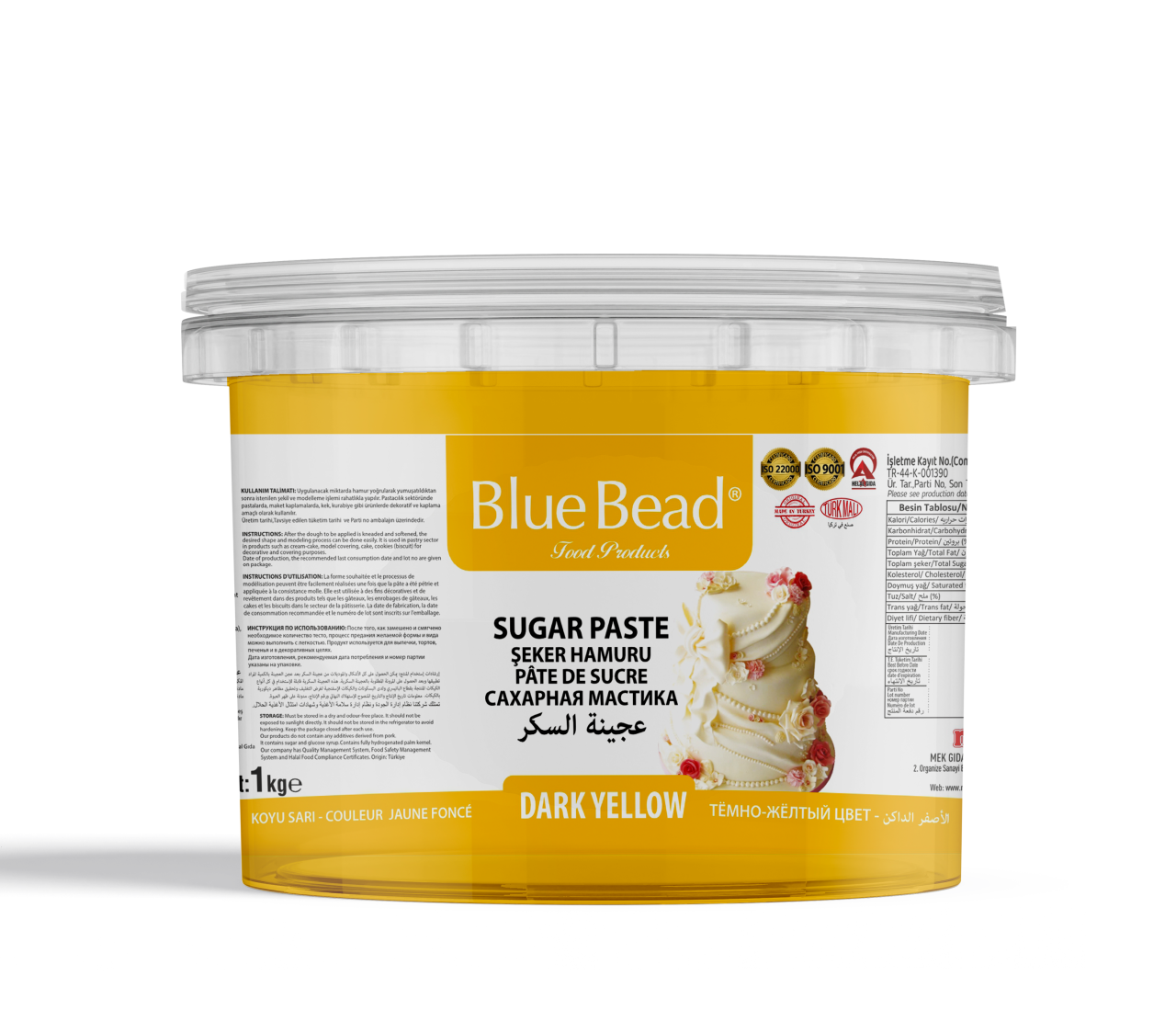 Blue Bead Şeker Hamuru Koyu Sarı 1 KG