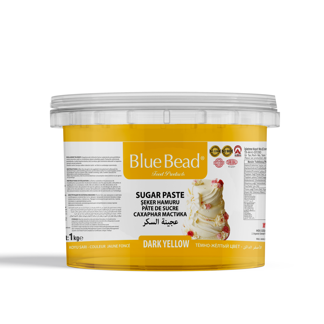 Blue Bead Şeker Hamuru Koyu Sarı 1 KG