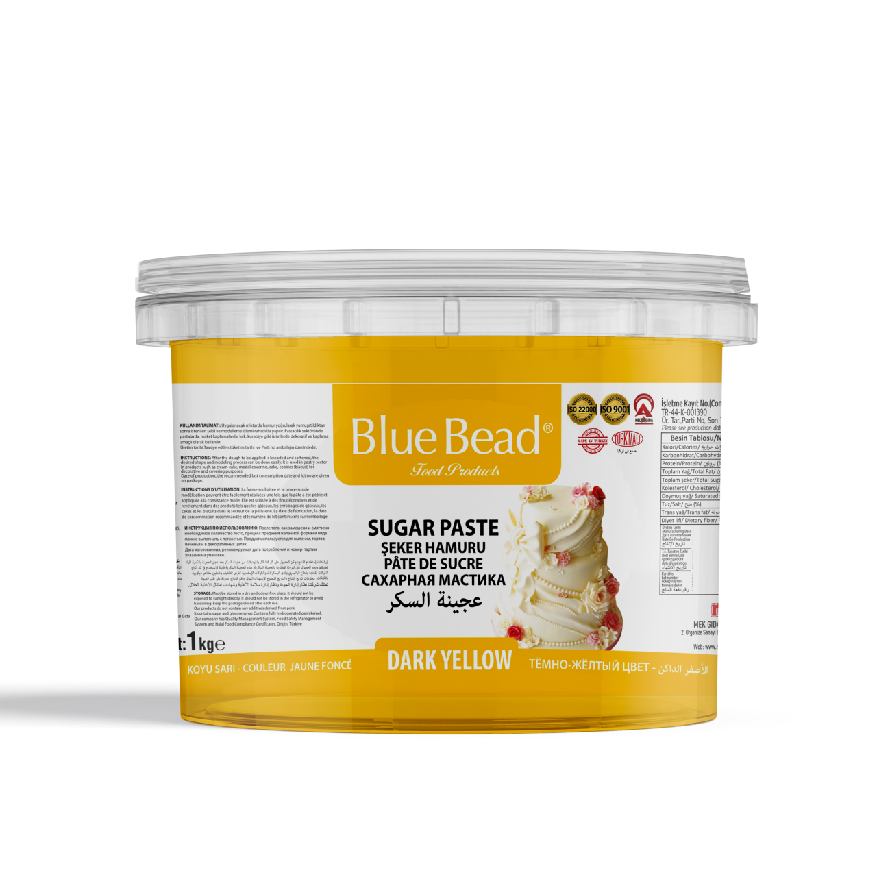Blue Bead Şeker Hamuru Koyu Sarı 1 KG