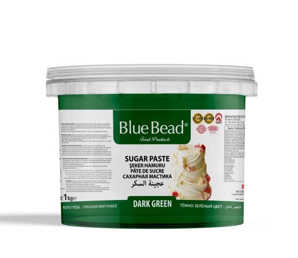 Blue Bead Şeker Hamuru Koyu Yeşil 1 KG