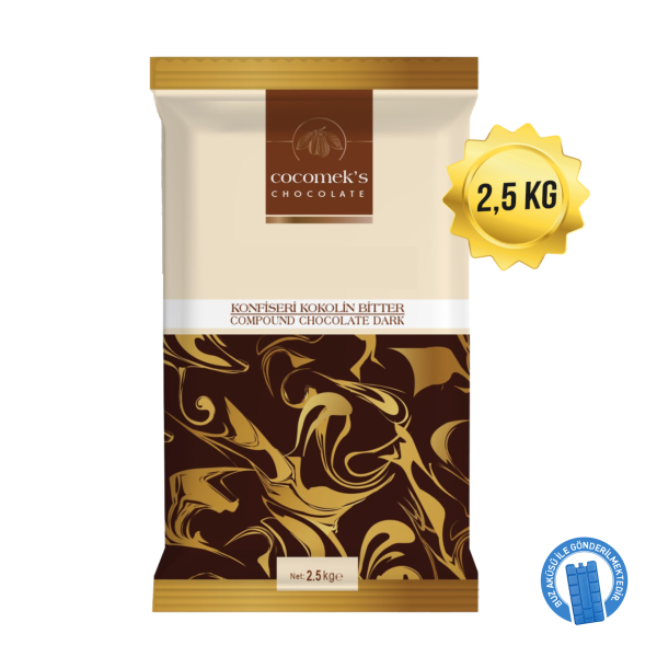 Cocomeks Konfiseri Çikolata Bitter 2.5 KG