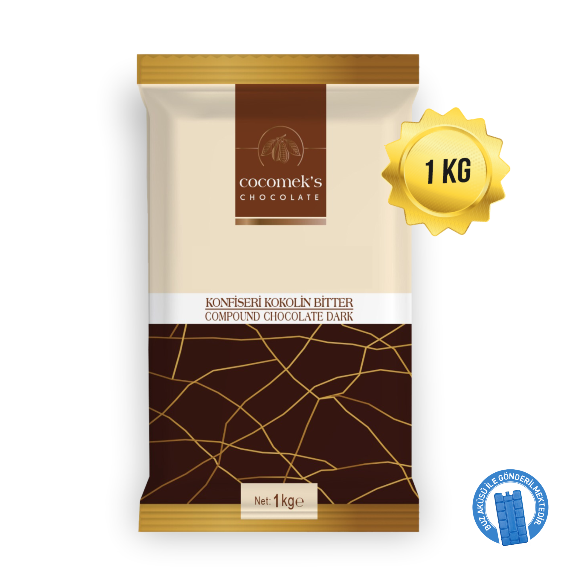 Cocomeks Konfiseri Çikolata Bitter 1 KG