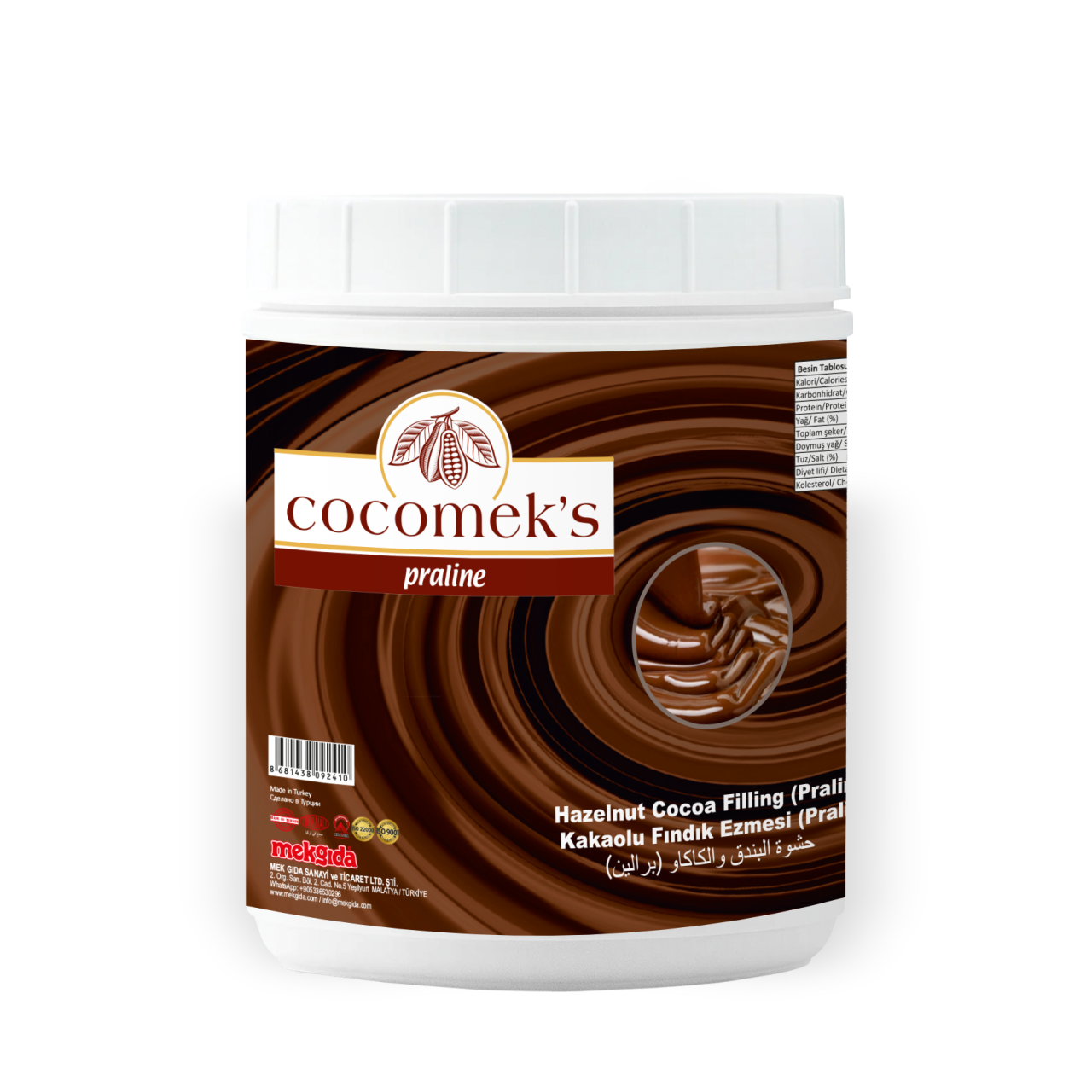 Cocomeks Kakaolu Fındık Ezmesi Pralin 1 KG