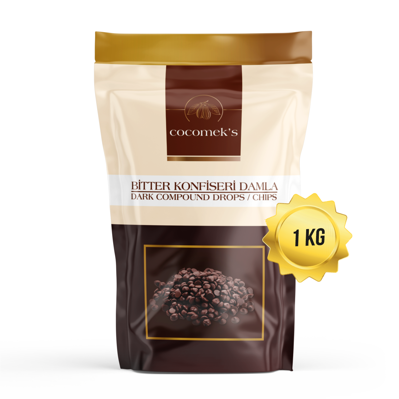 Cocomeks Bitter Konfiseri Damla Çikolata 1 KG