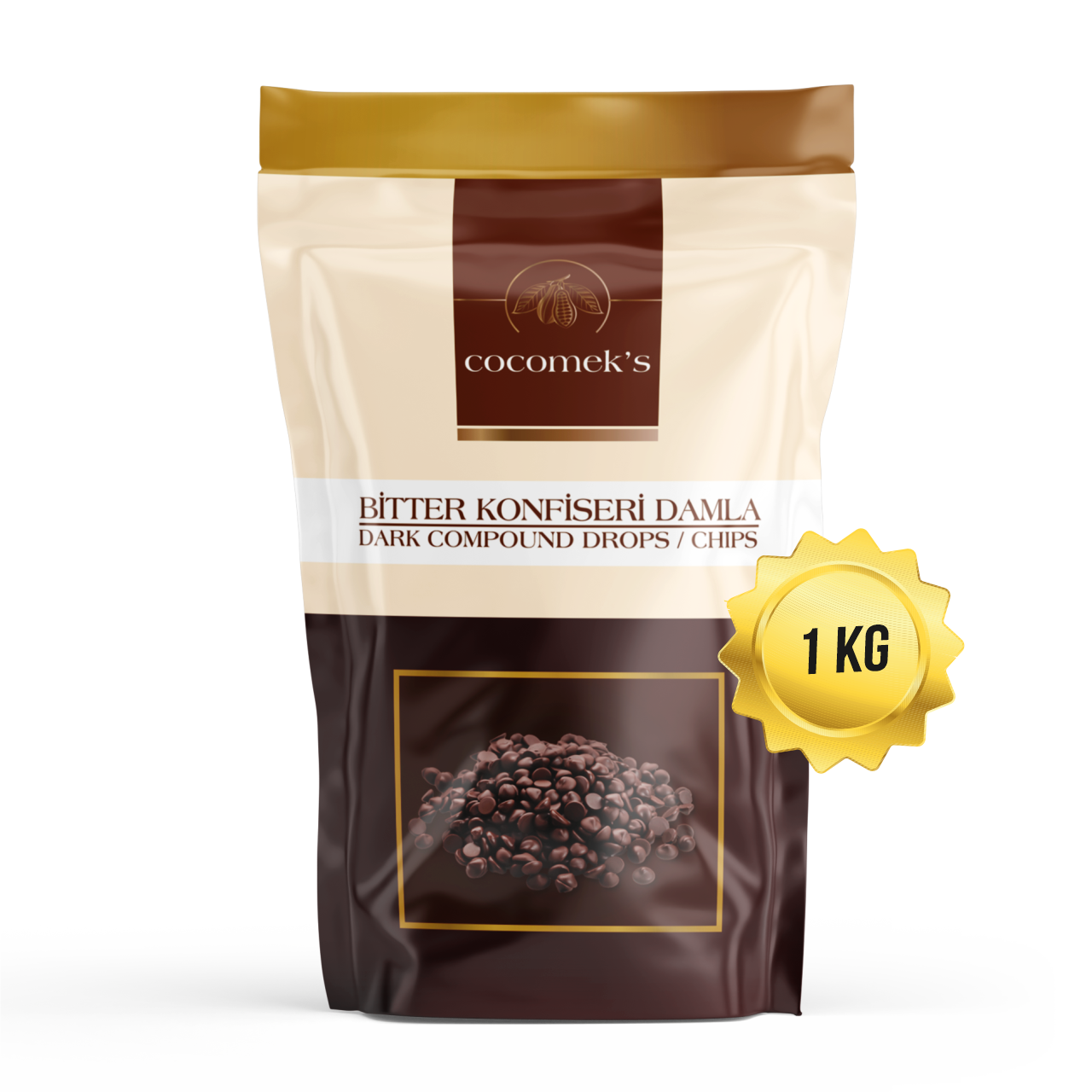 Cocomeks Bitter Konfiseri Damla Çikolata 1 KG