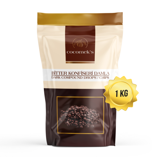 Cocomeks Bitter Konfiseri Damla Çikolata 1 KG