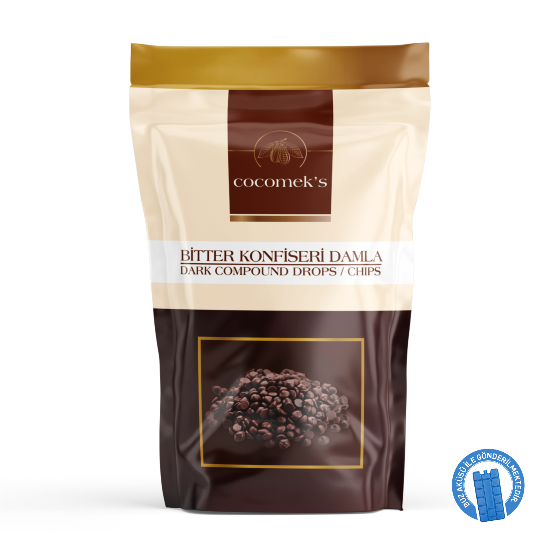 Cocomeks Bitter Konfiseri Damla Çikolata 1 KG