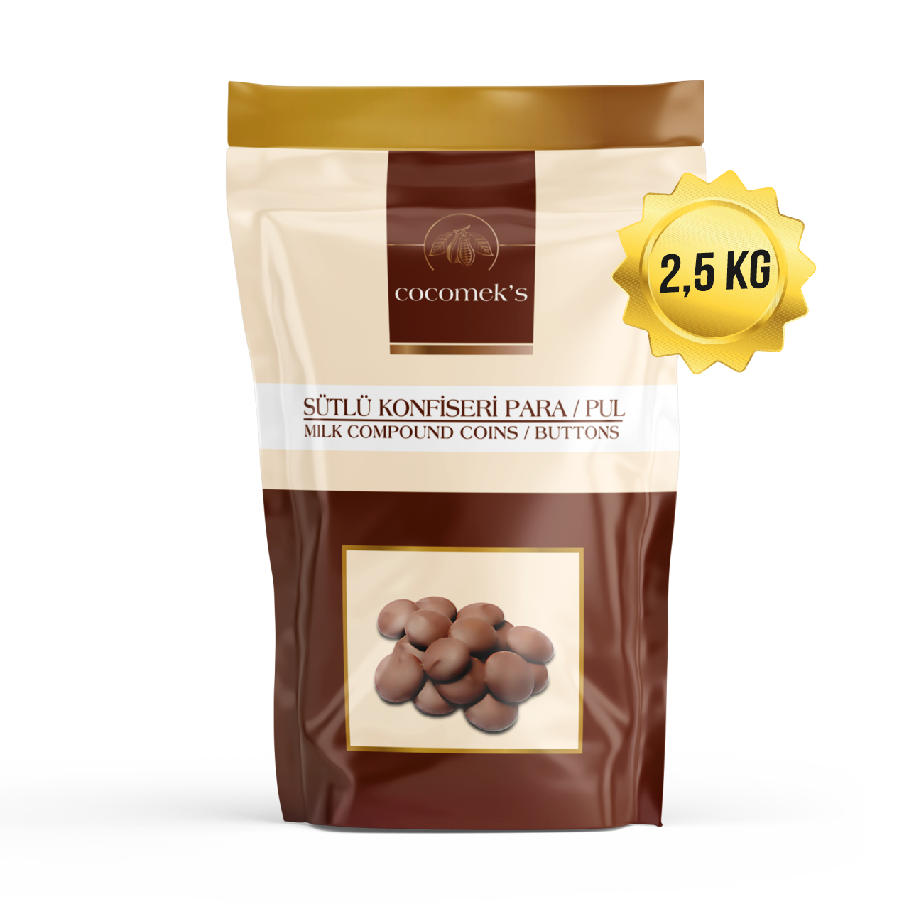 Cocomeks Sütlü Konfiseri Para Pul Çikolata 2.5 KG