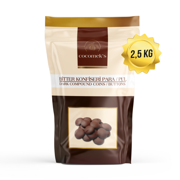 Cocomeks Bitter Konfiseri Para Pul Çikolata 2.5 KG
