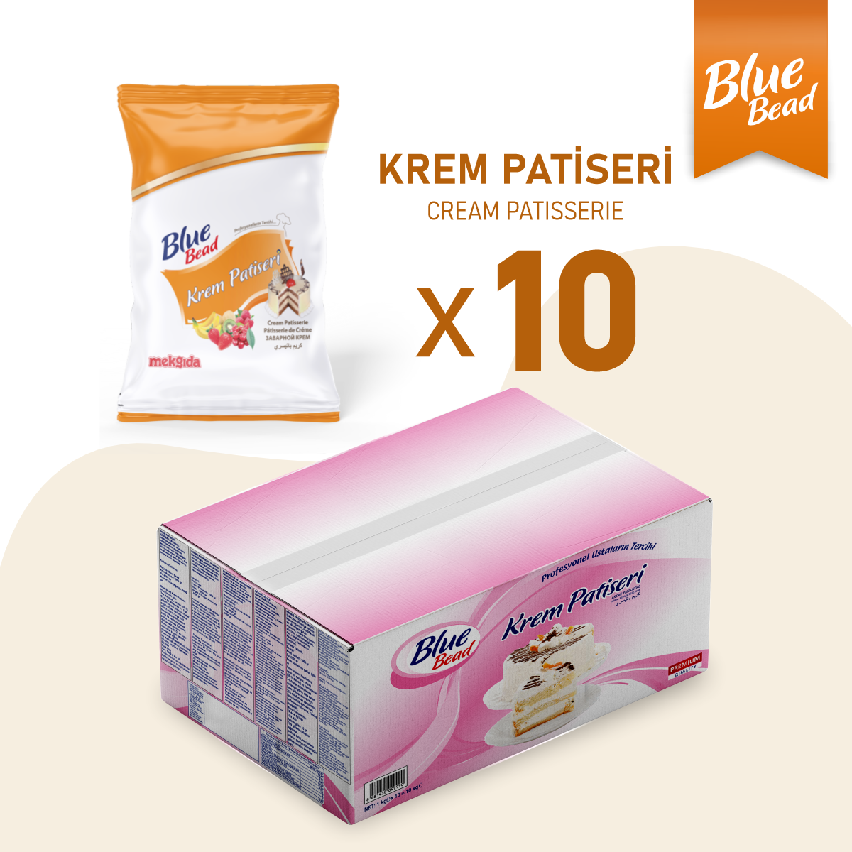Blue Bead Krem Patiseri 1 KG x 10=10 KG