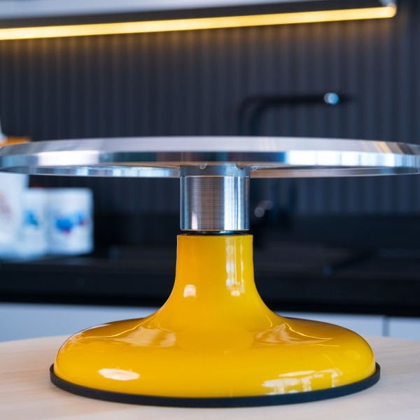 Döner Pasta Sıvama Standı Paslanmaz Metal - Sarı