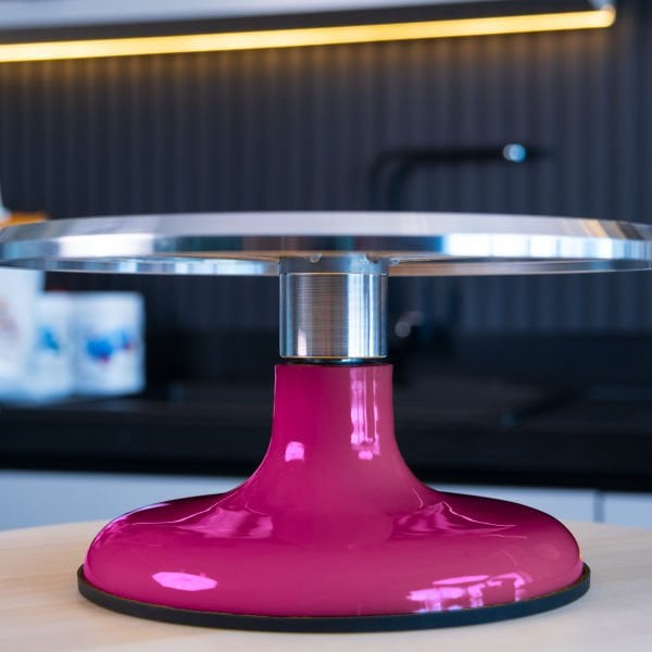 Döner Pasta Sıvama Standı Paslanmaz Metal - Fuşya