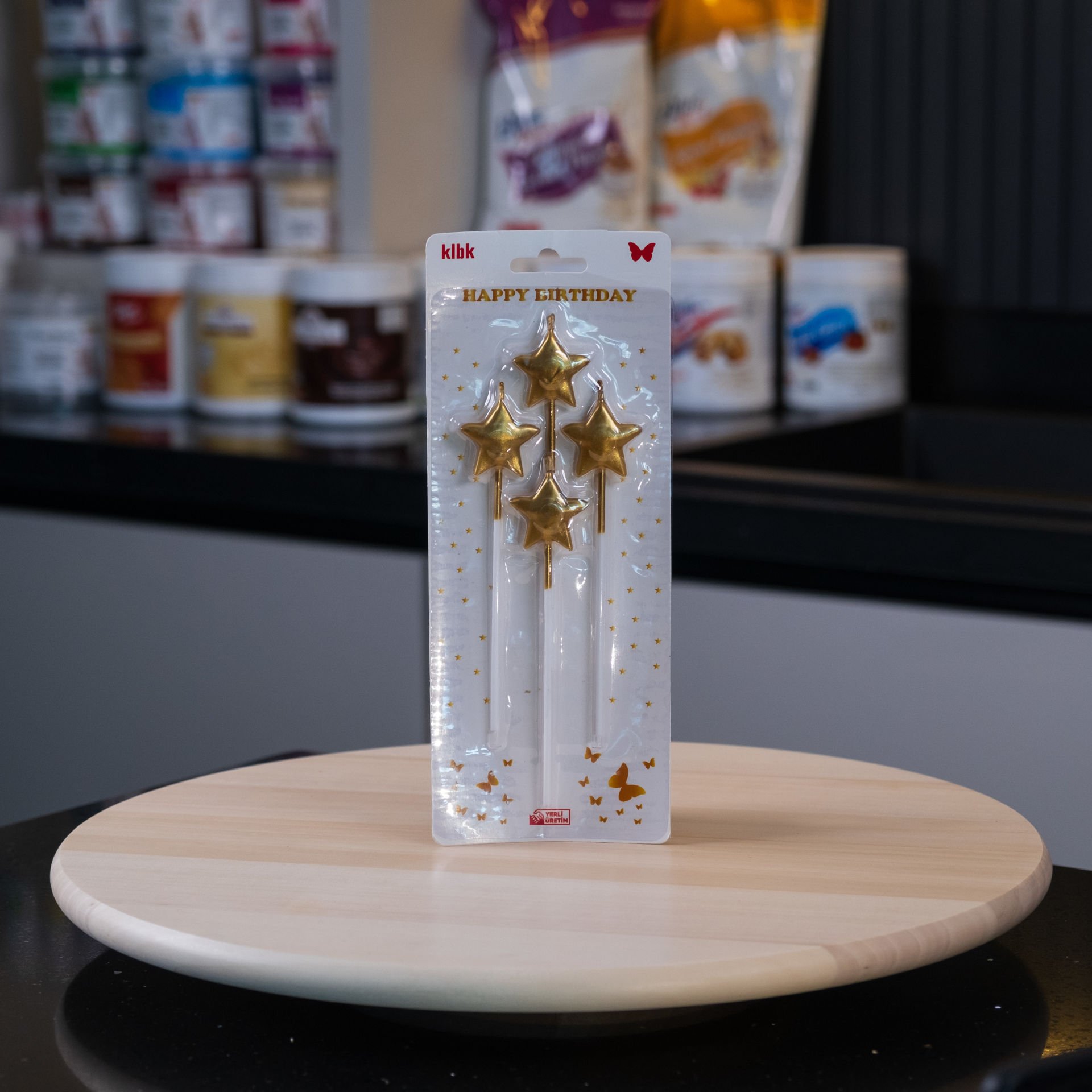 4'Lü Gold Yıldız Mum