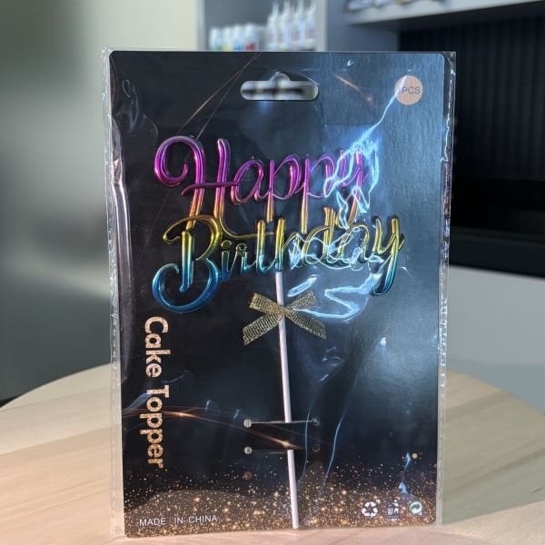 Happy Birthday Renkli Pasta Süsü