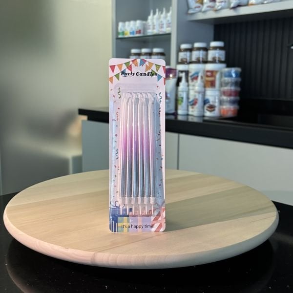 Gümüş Pembe Pasta Mumu