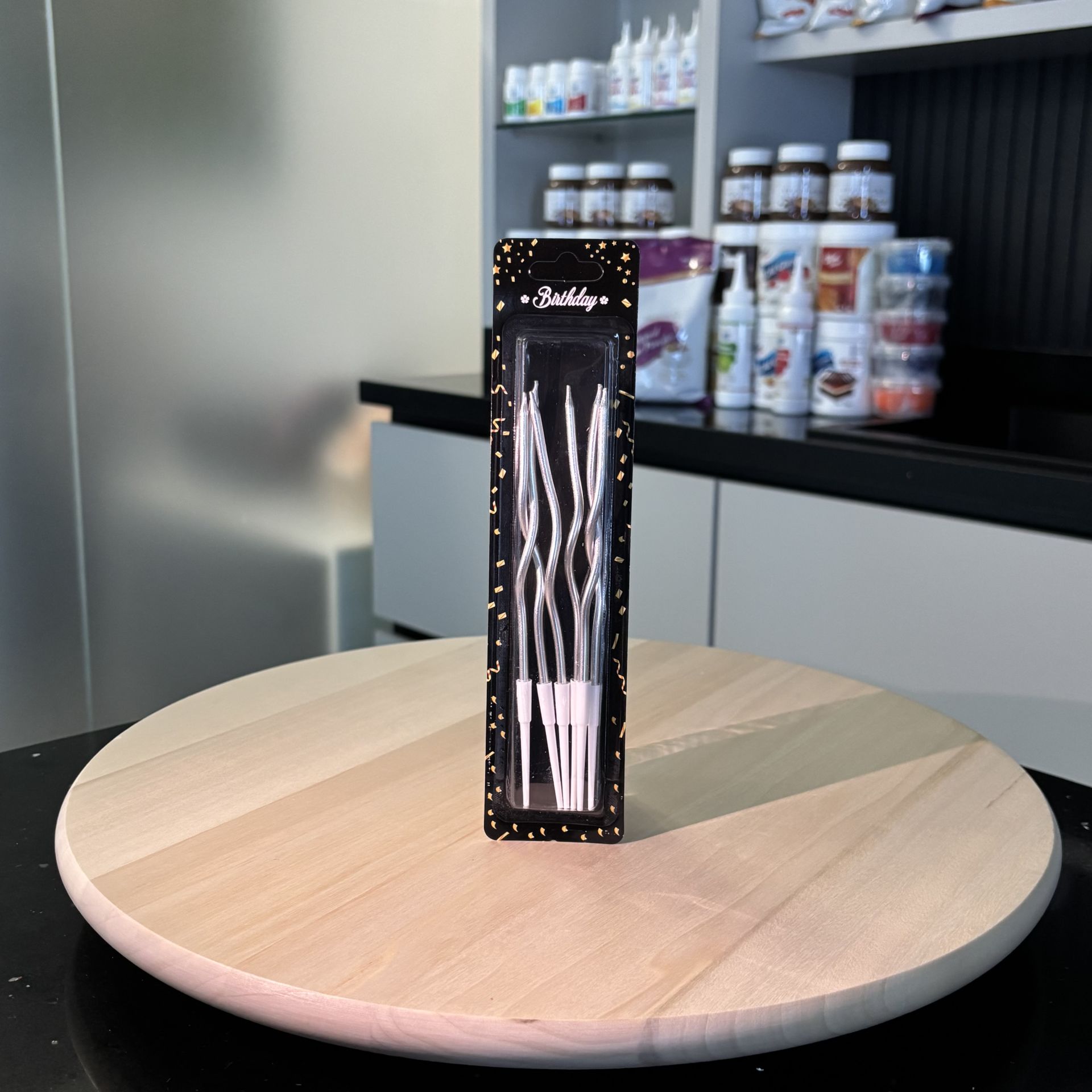 Gümüş Kıvrık Pasta Mumu